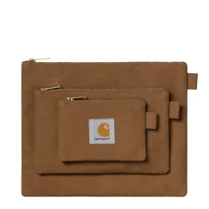 Accessories Carhartt Wipaccessories Men Carhartt WIP Canvas Pouch Set Hamilton Brown