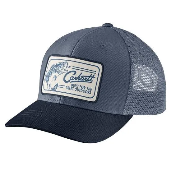 Accessoires_Carhartt_Accessoires Chapeau à Patch Poisson en Toile à Dos en Maille