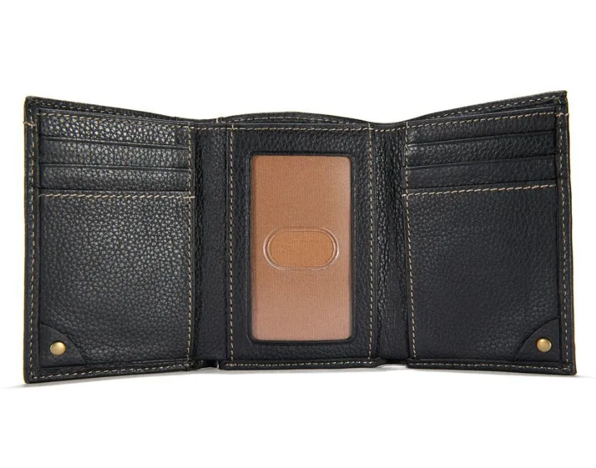 Accessoires_Carhartt_Accessoires Portefeuille Trifold en Cuir Galet pour Homme