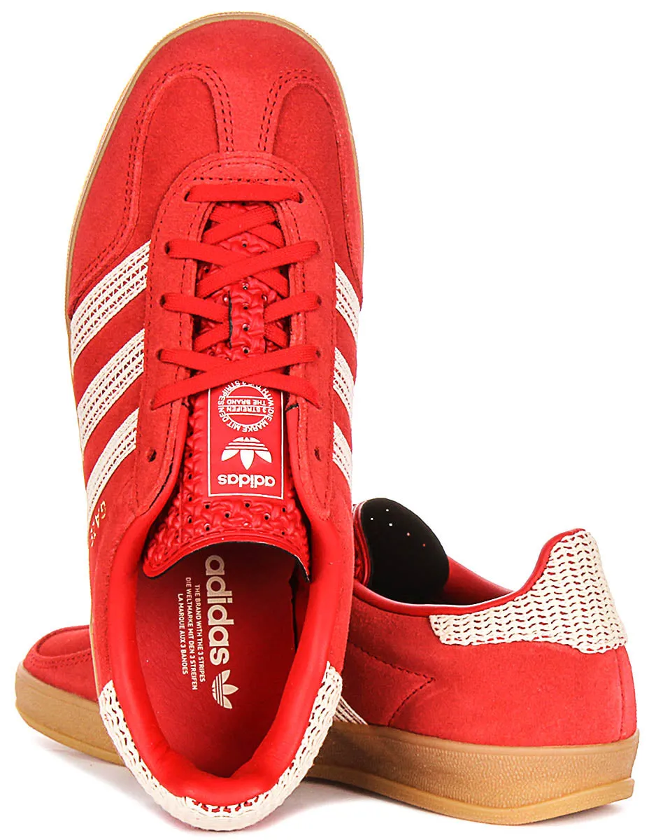 Adidas Gazelle Indoor En Rouge Blanc Pour Femme Chaussures Adidas