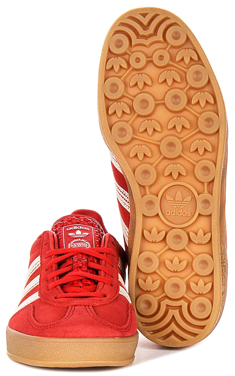 Adidas Gazelle Indoor En Rouge Blanc Pour Femme Chaussures Adidas