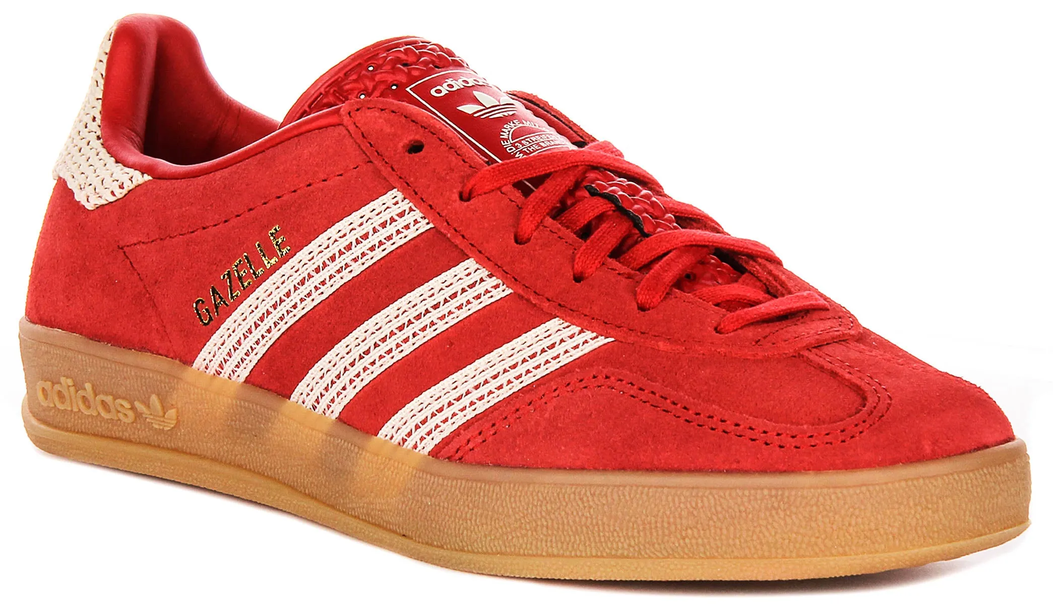Adidas Gazelle Indoor En Rouge Blanc Pour Femme Chaussures Adidas