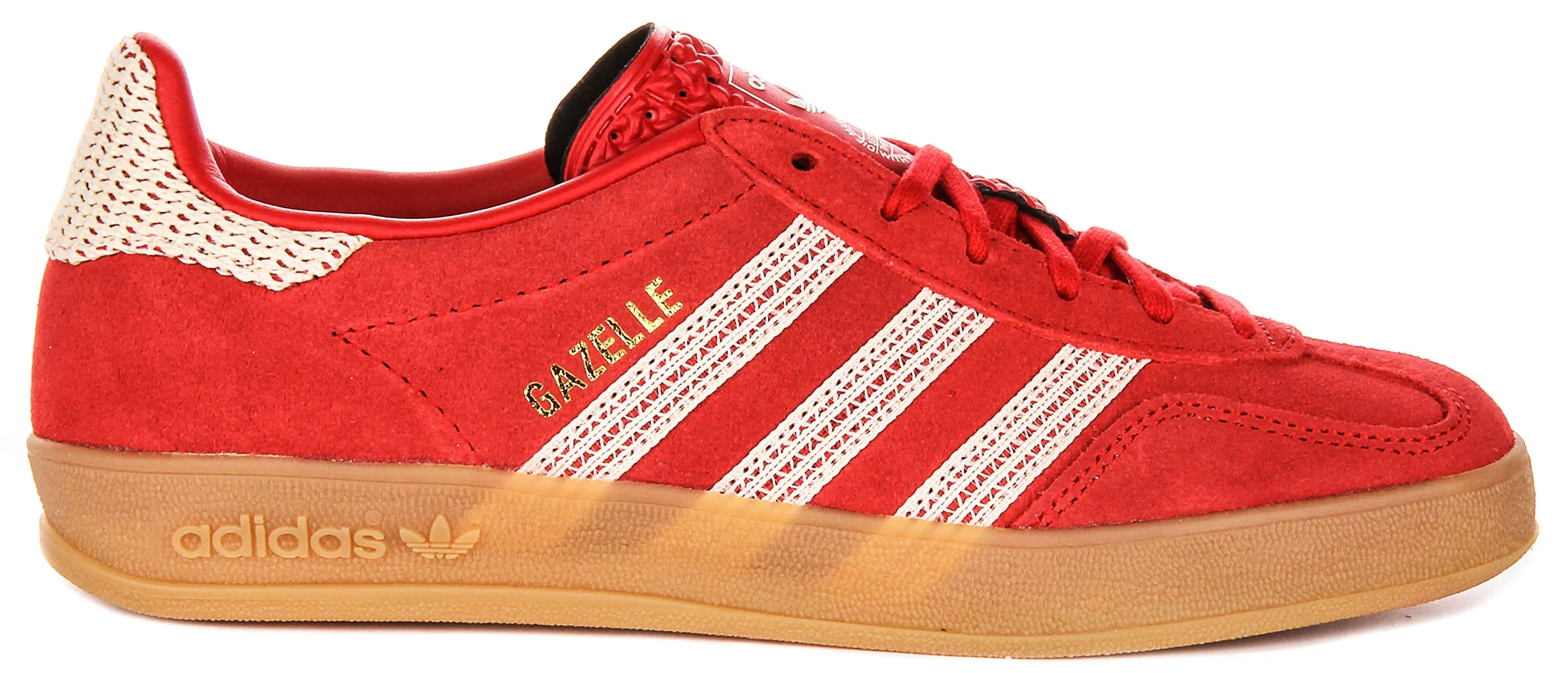 Adidas Gazelle Indoor En Rouge Blanc Pour Femme Chaussures Adidas