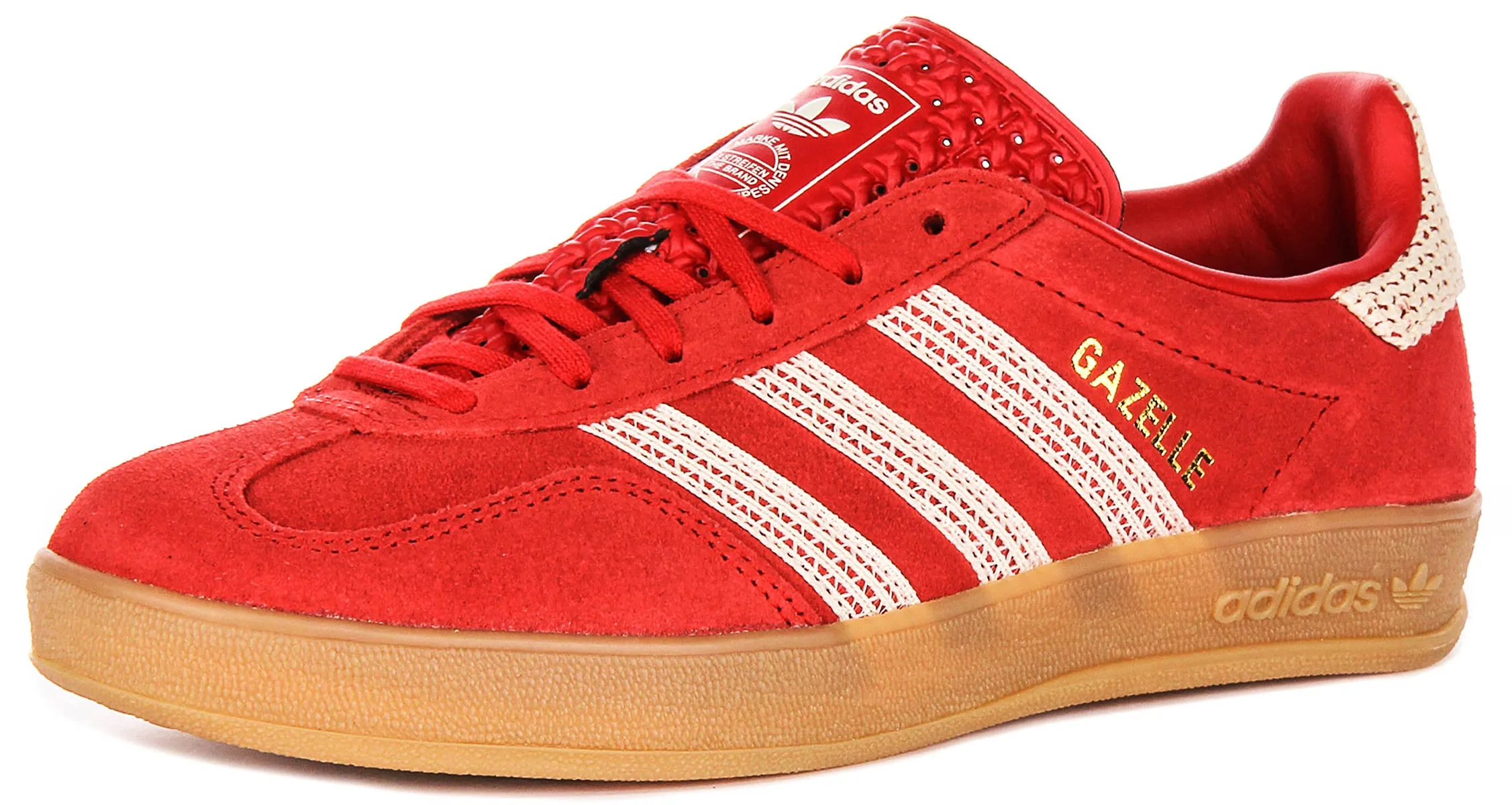 Adidas Gazelle Indoor En Rouge Blanc Pour Femme Chaussures Adidas