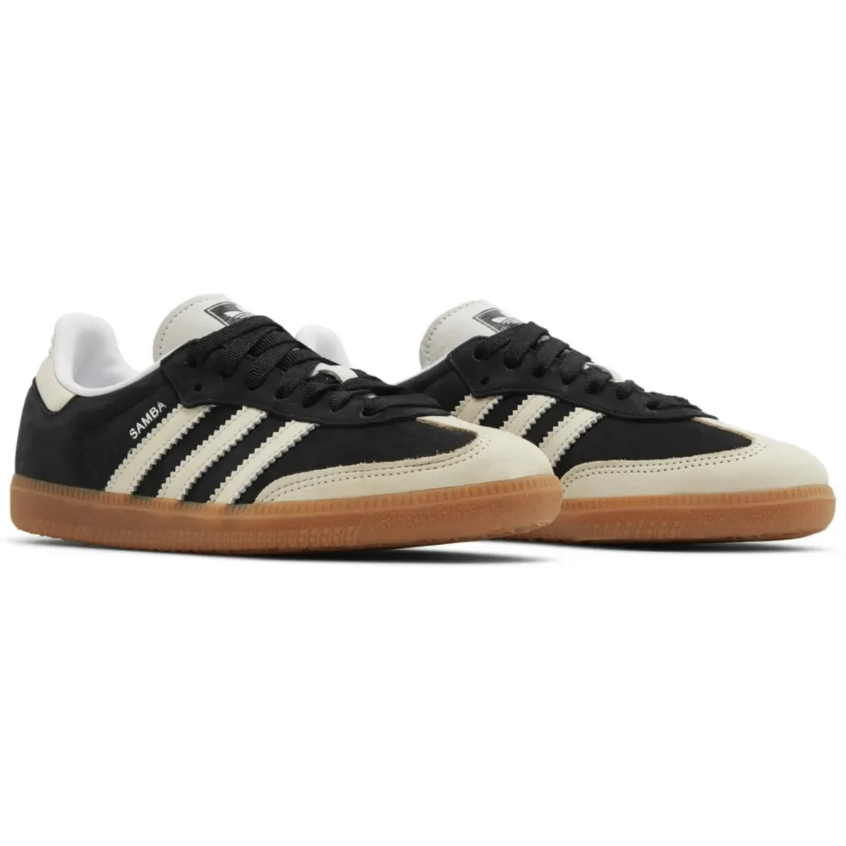 Adidas Femme Samba OG Noir Fondamental/Blanc Merveille/Argent Métallisé Chaussures Adidas