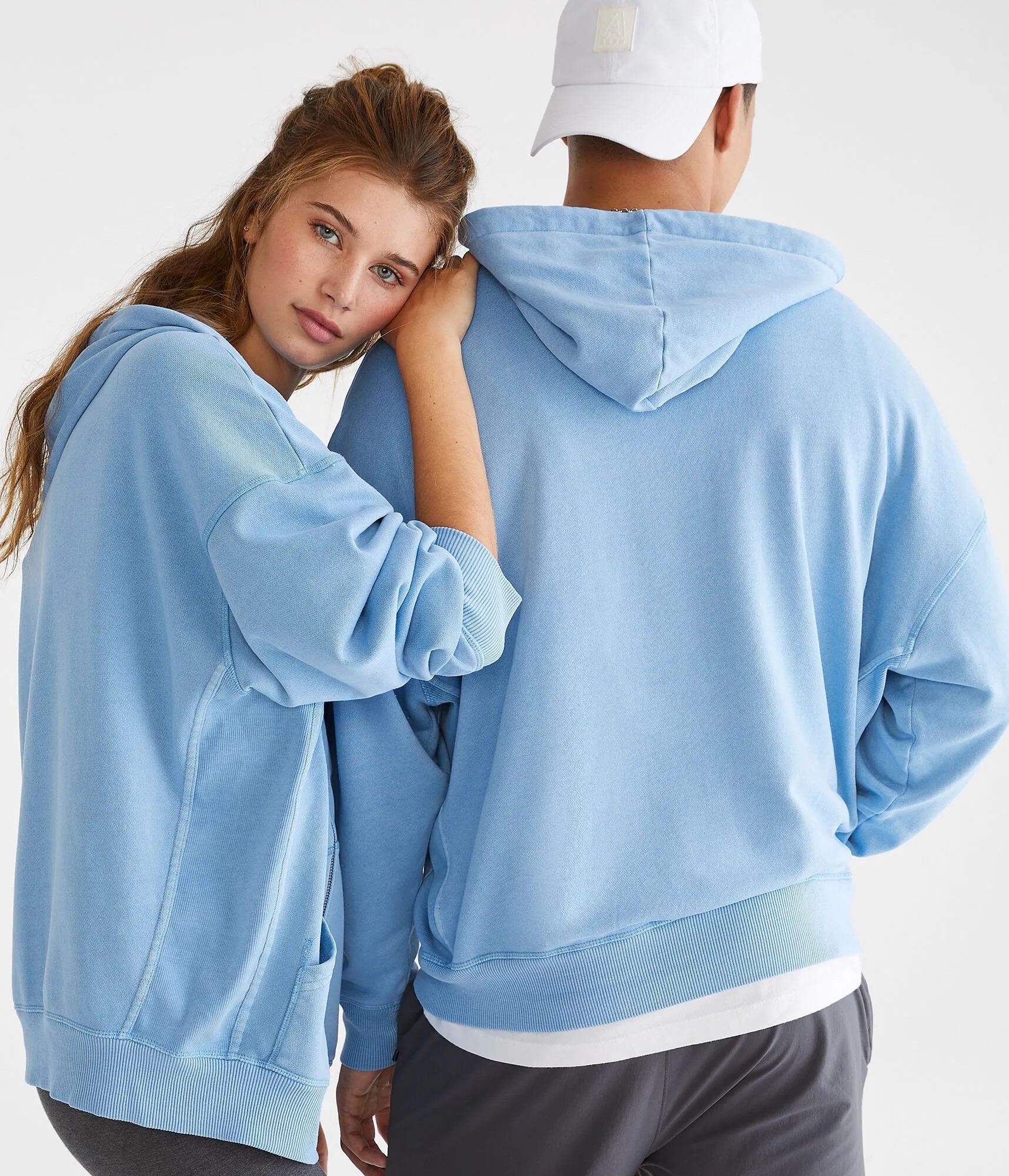 Aeropostale Sweat à capuche Femmes Essentials à fermeture éclair - Bleu - Taille XL - Coton - Mode adolescente & Vêtements Bleu électrique Aeropostale