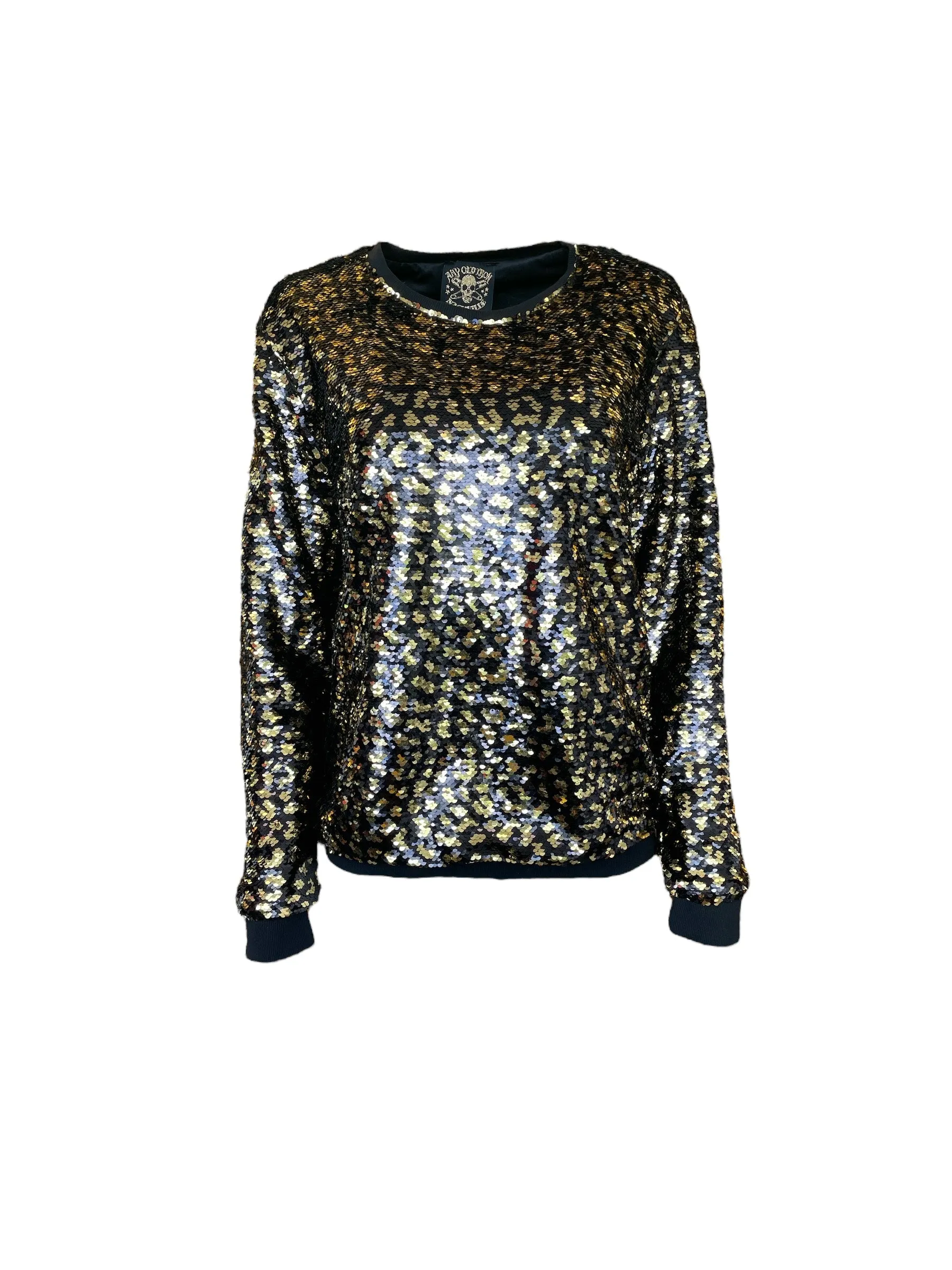 Sweat-shirt Any Old Iron Léopard Doré