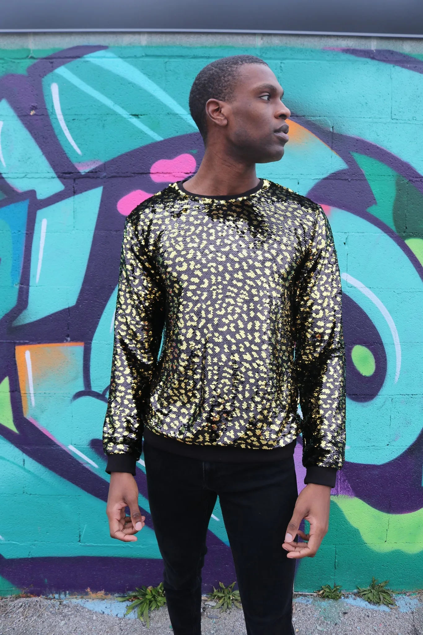 Sweat-shirt Leopard Doré pour Homme Any Old Iron