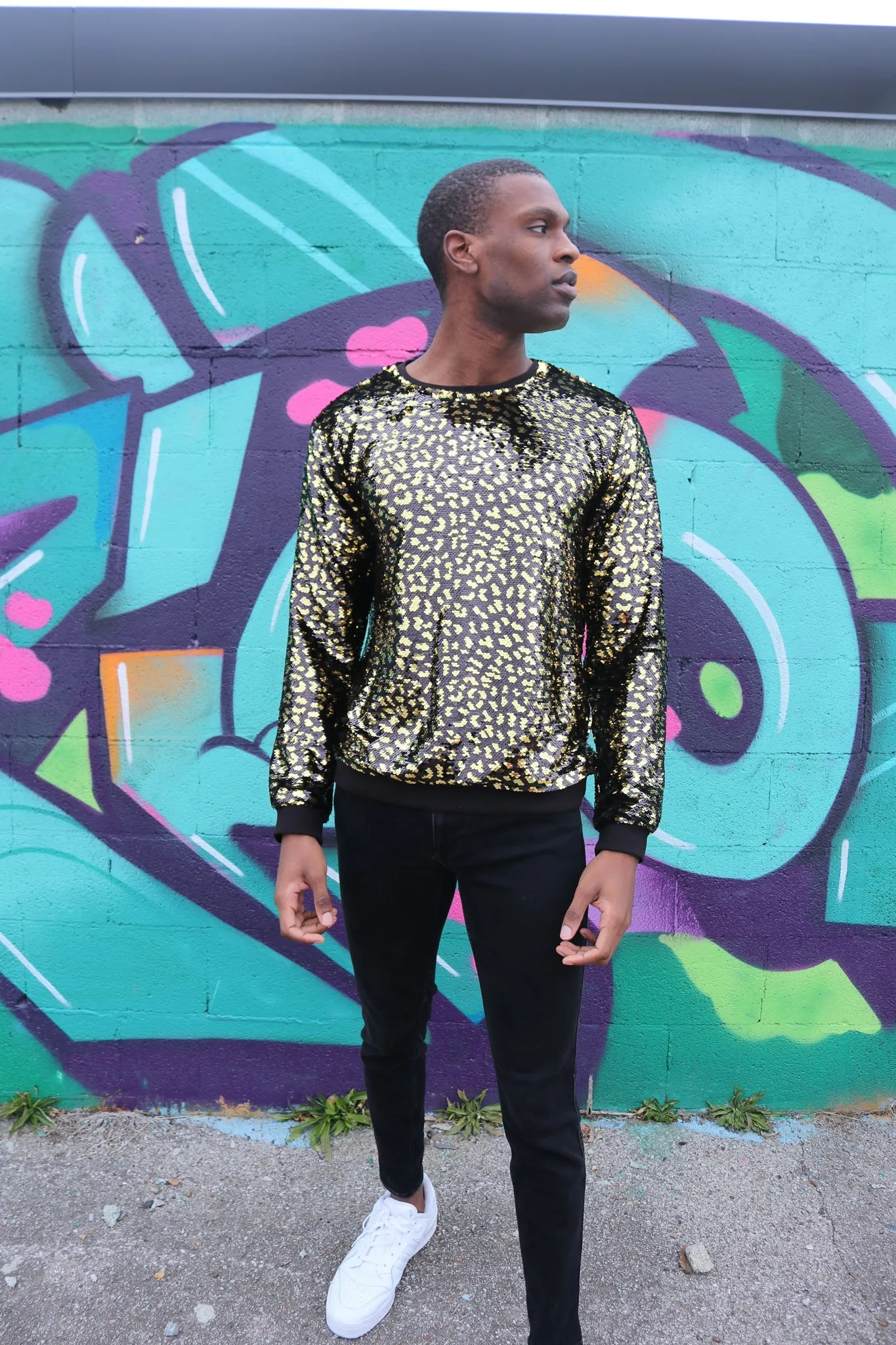 Sweat-shirt Leopard Doré pour Homme Any Old Iron