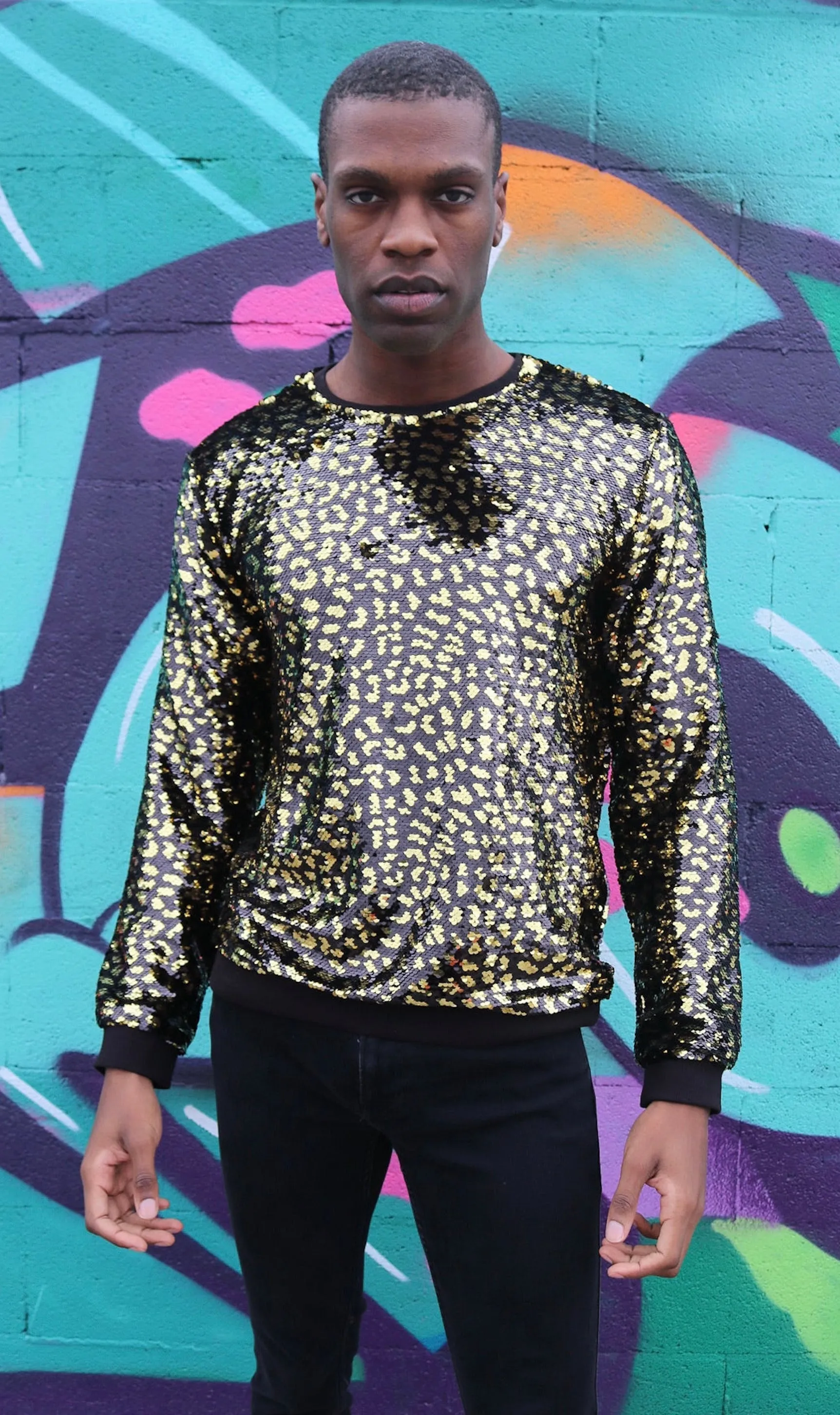 Sweat-shirt Leopard Doré pour Homme Any Old Iron