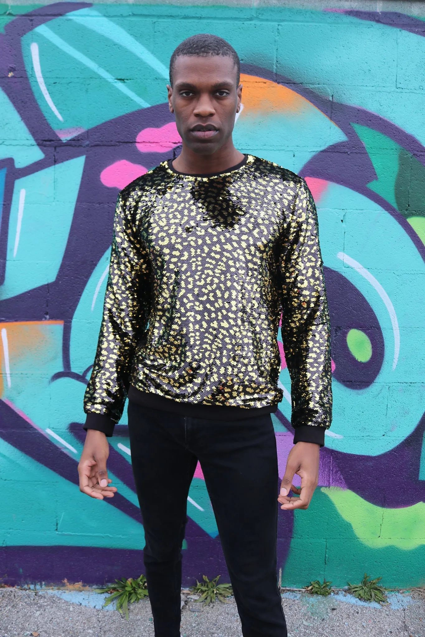 Sweat-shirt Leopard Doré pour Homme Any Old Iron
