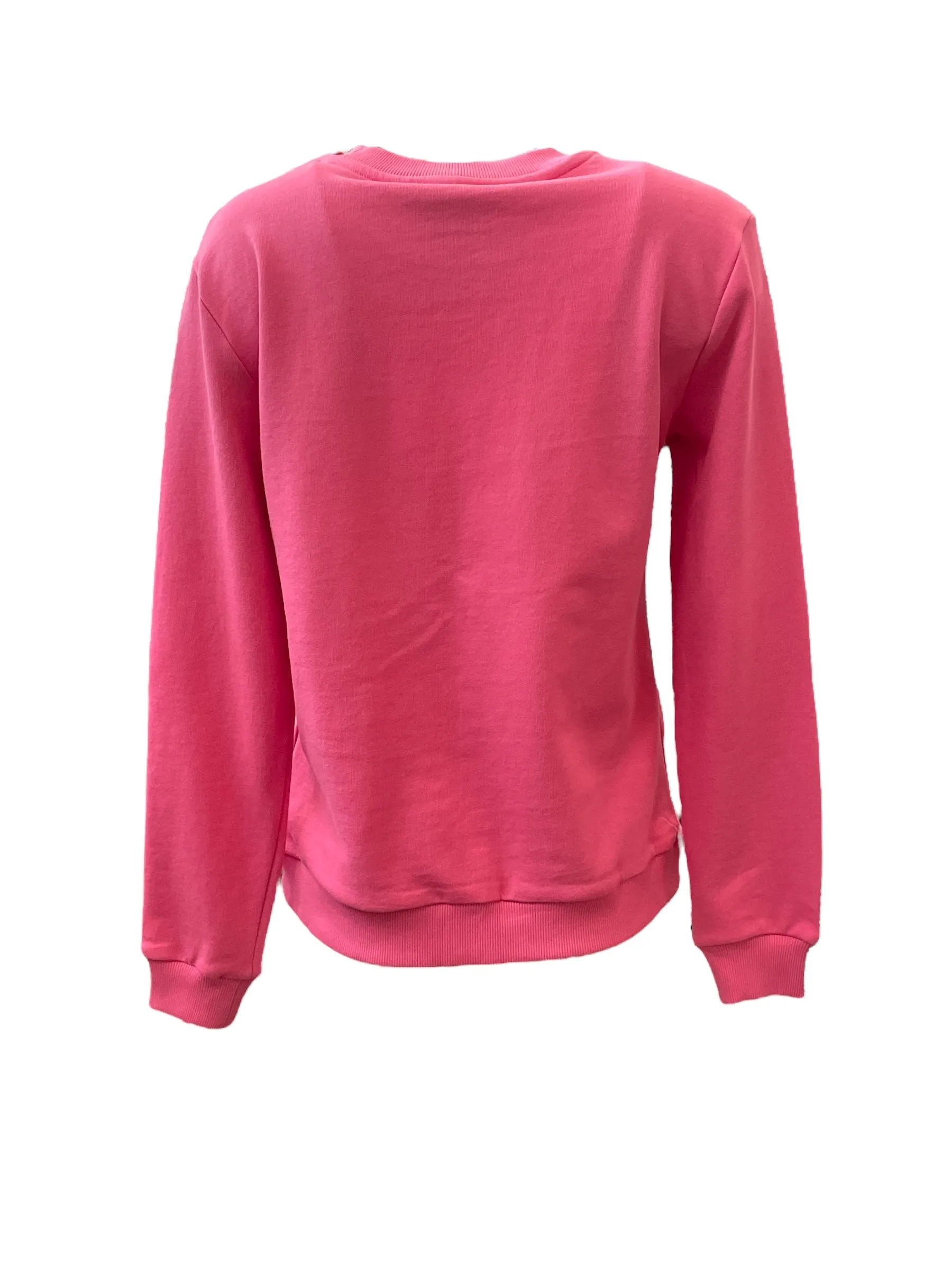 Pull à capuche vieux fer rose étincelant à fond