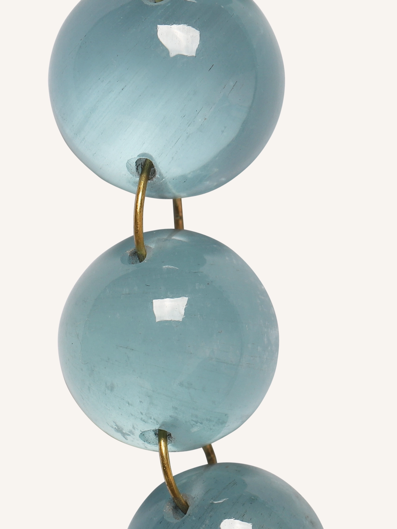 COLLIER CABOCHON LAITEUX AQUAMARINE