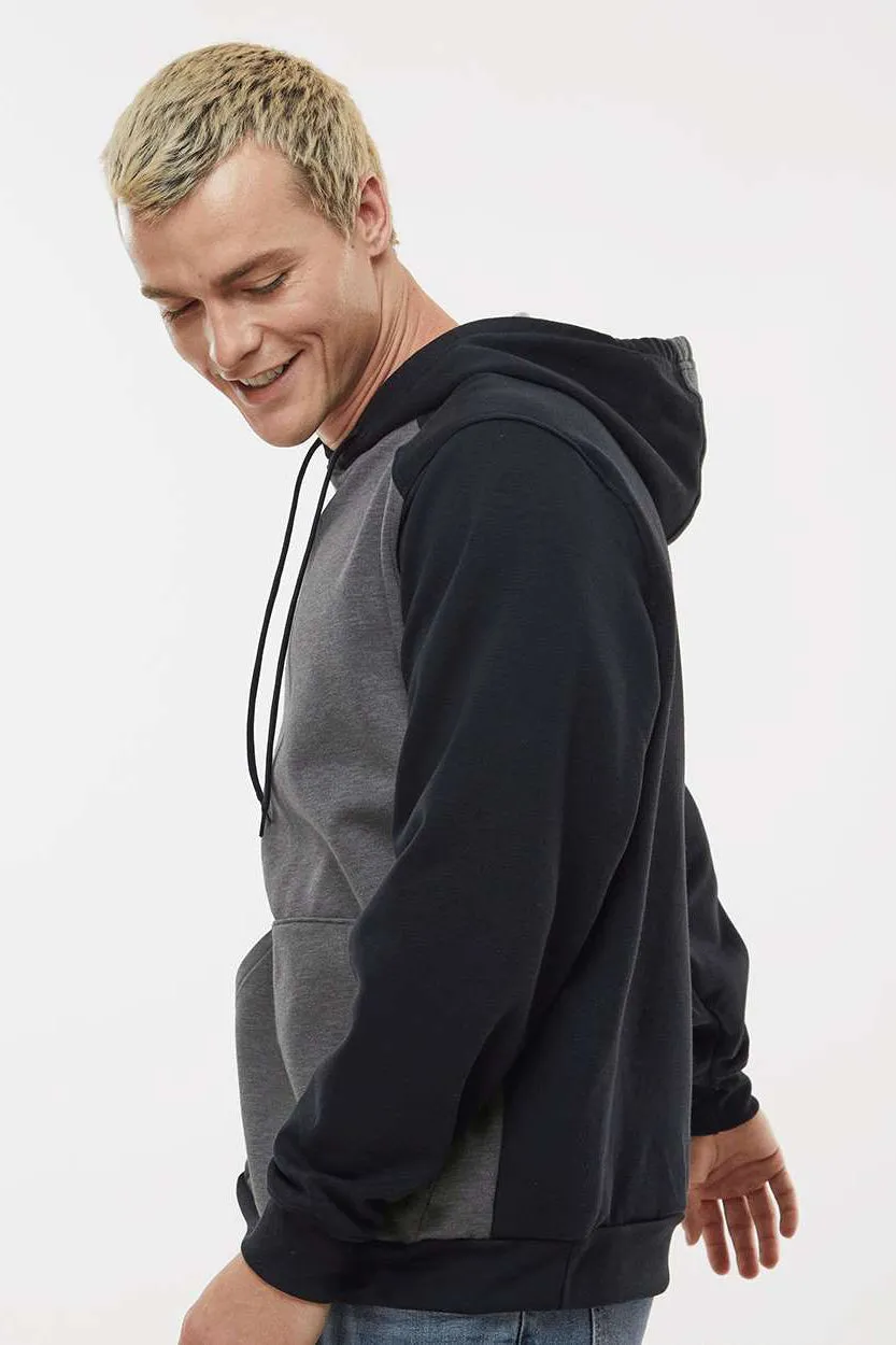 Augusta Sportswear Pull à capuche polaire pour homme Eco Revive 3 saisons avec poche kangourou - Gris anthracite/Noir