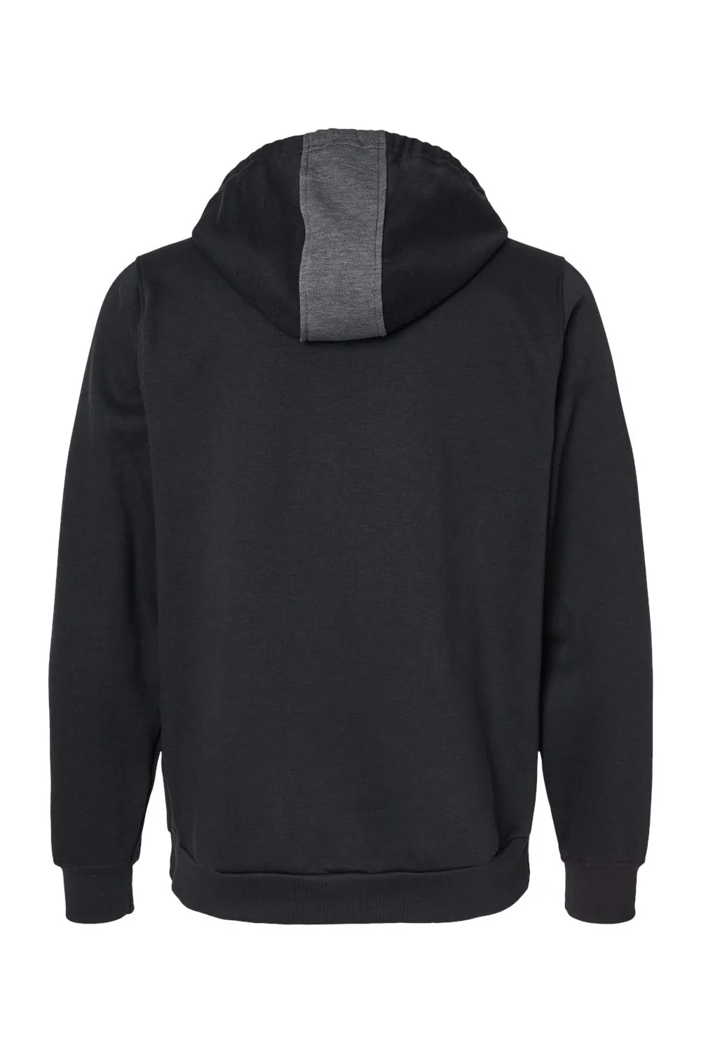 Augusta Sportswear Pull à capuche polaire pour homme Eco Revive 3 saisons avec poche kangourou - Gris anthracite/Noir