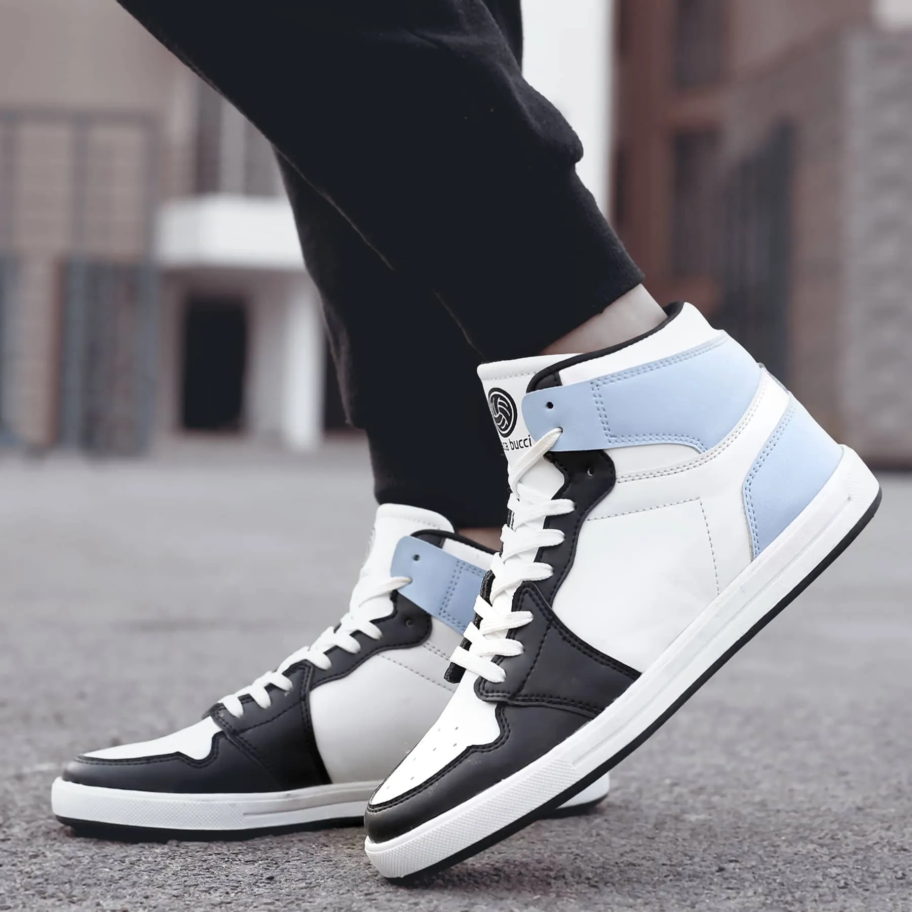 Bacca Bucci Chaussures de Sport à Haute Tige à Talon Plat pour Garçons ou Filles Style Streetwear (Âge : 8 Ans à 12 Ans)