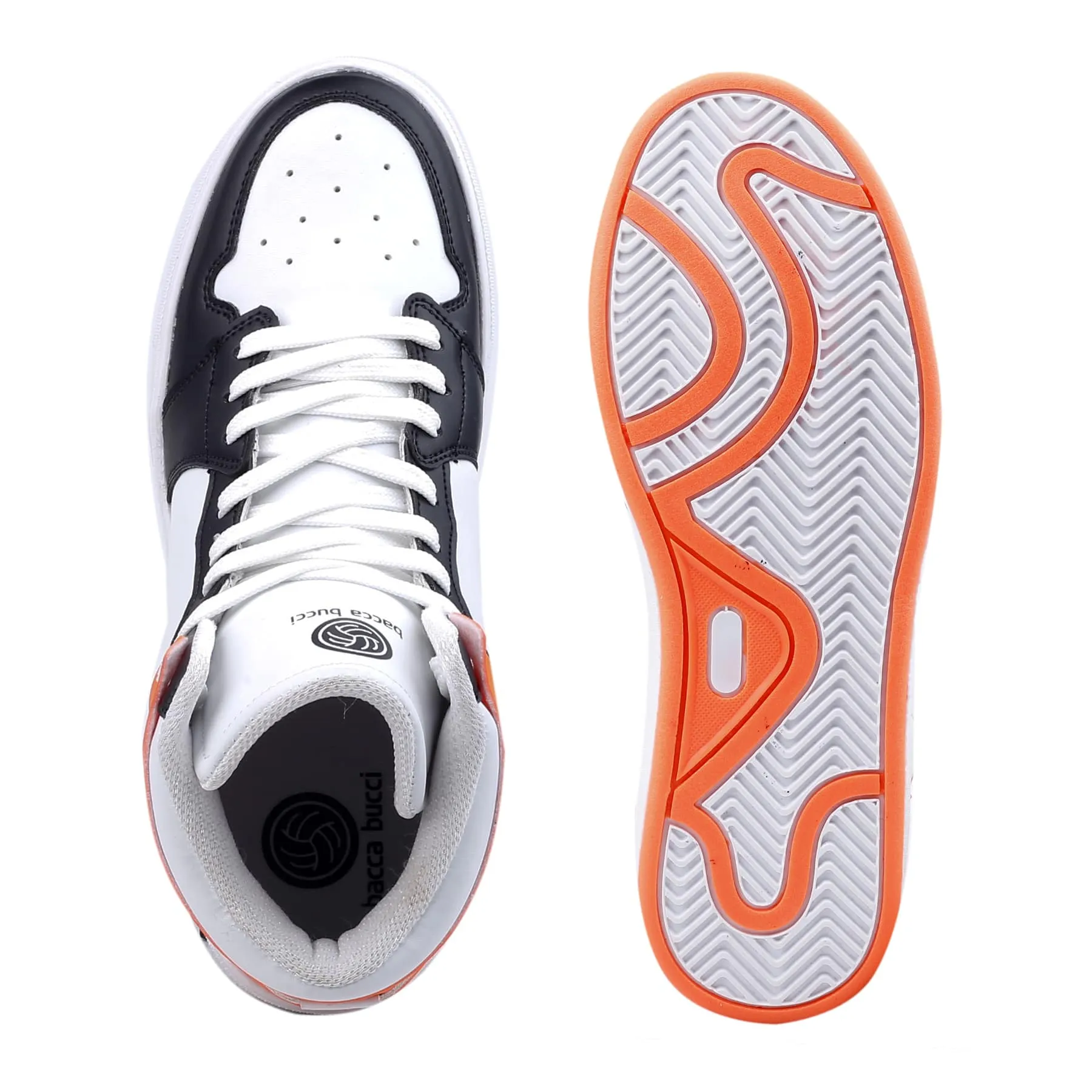 Bacca Bucci Chaussures de Sport à Haute Tige à Talon Plat pour Garçons ou Filles Style Streetwear (Âge : 8 Ans à 12 Ans)