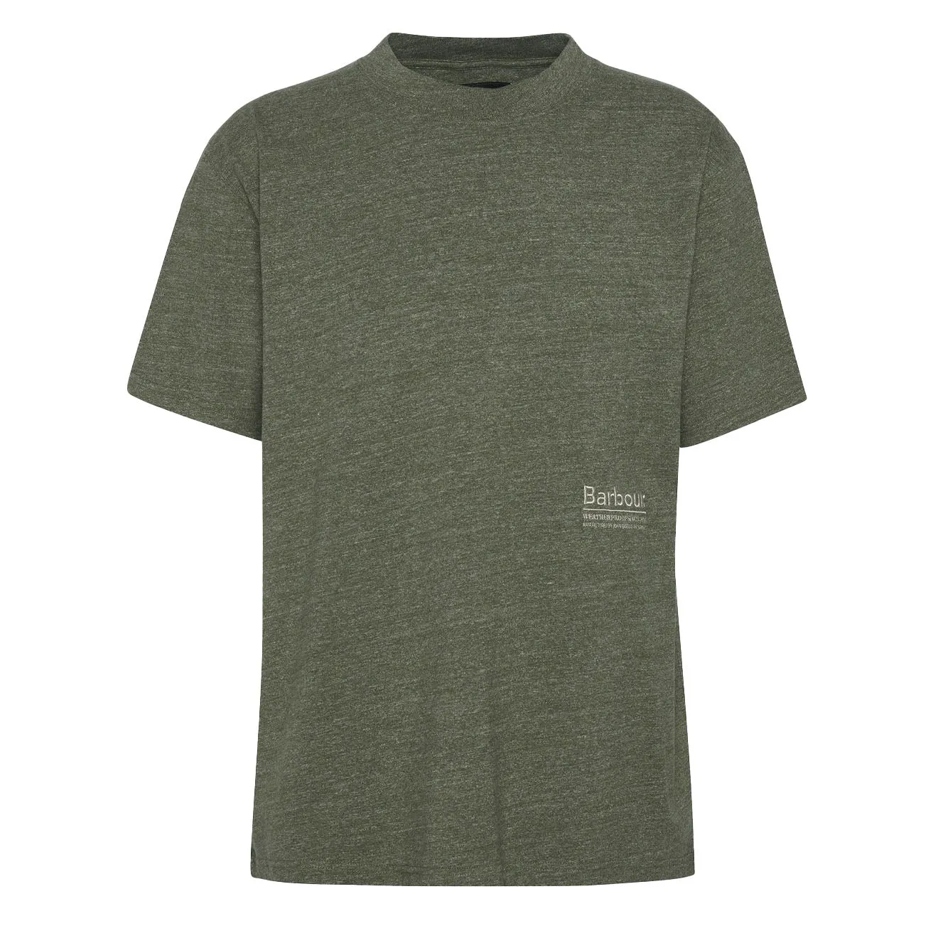 Barbour Calton T-Shirt en mélange de lin couleur olive brûlé