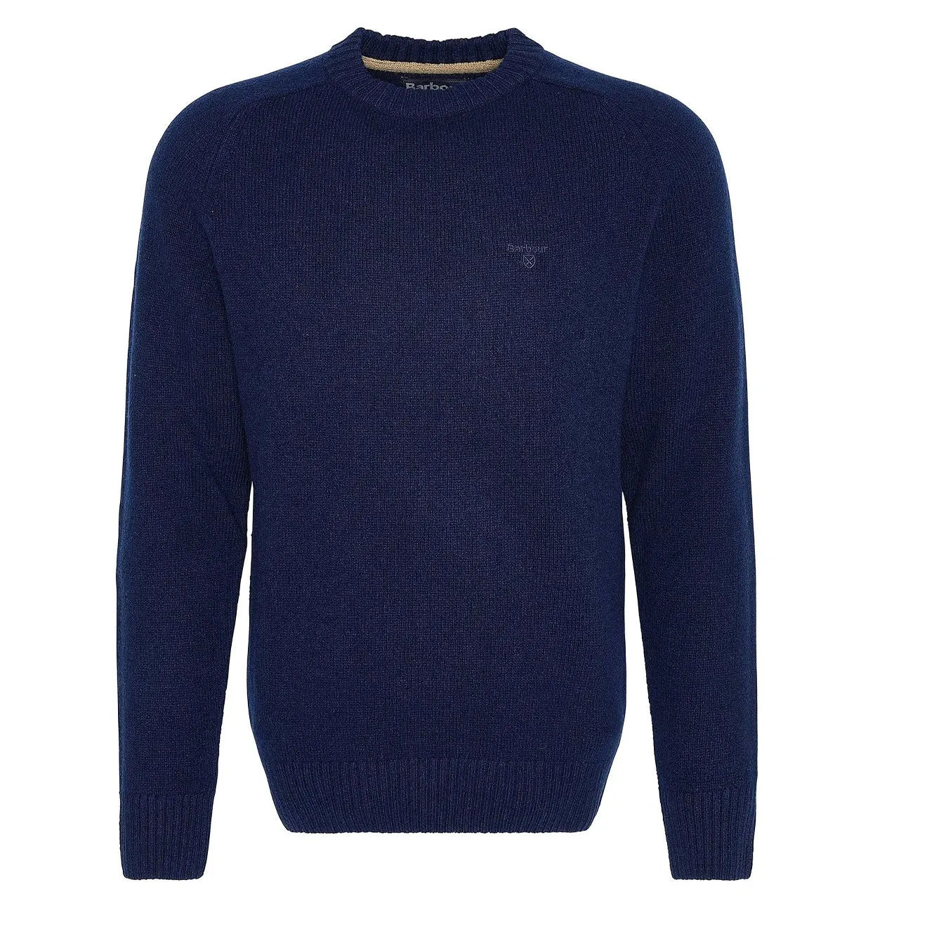 Pull col rond en laine mérinos Barbour Grangetown - Marine