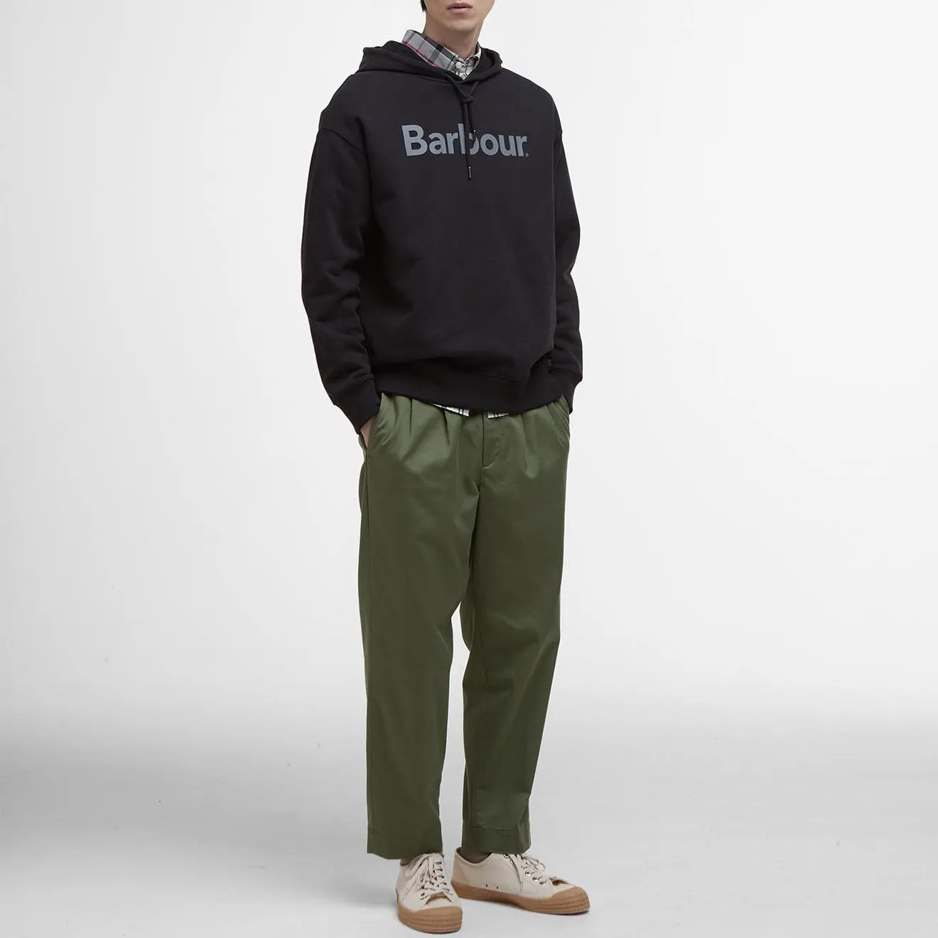 Barbour Nicholas Fit Hoodie Noir Vêtements Barbour