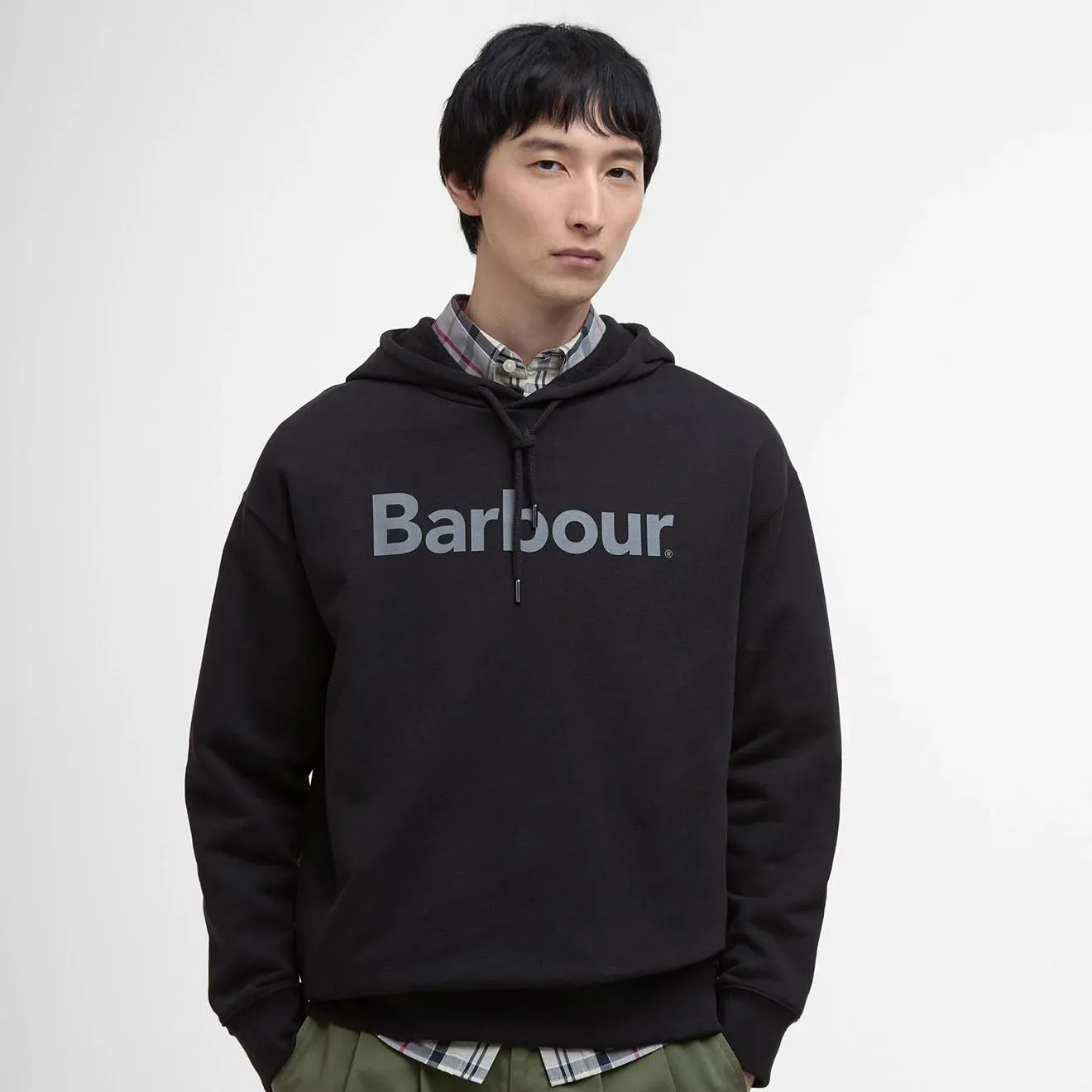 Barbour Nicholas Fit Hoodie Noir Vêtements Barbour