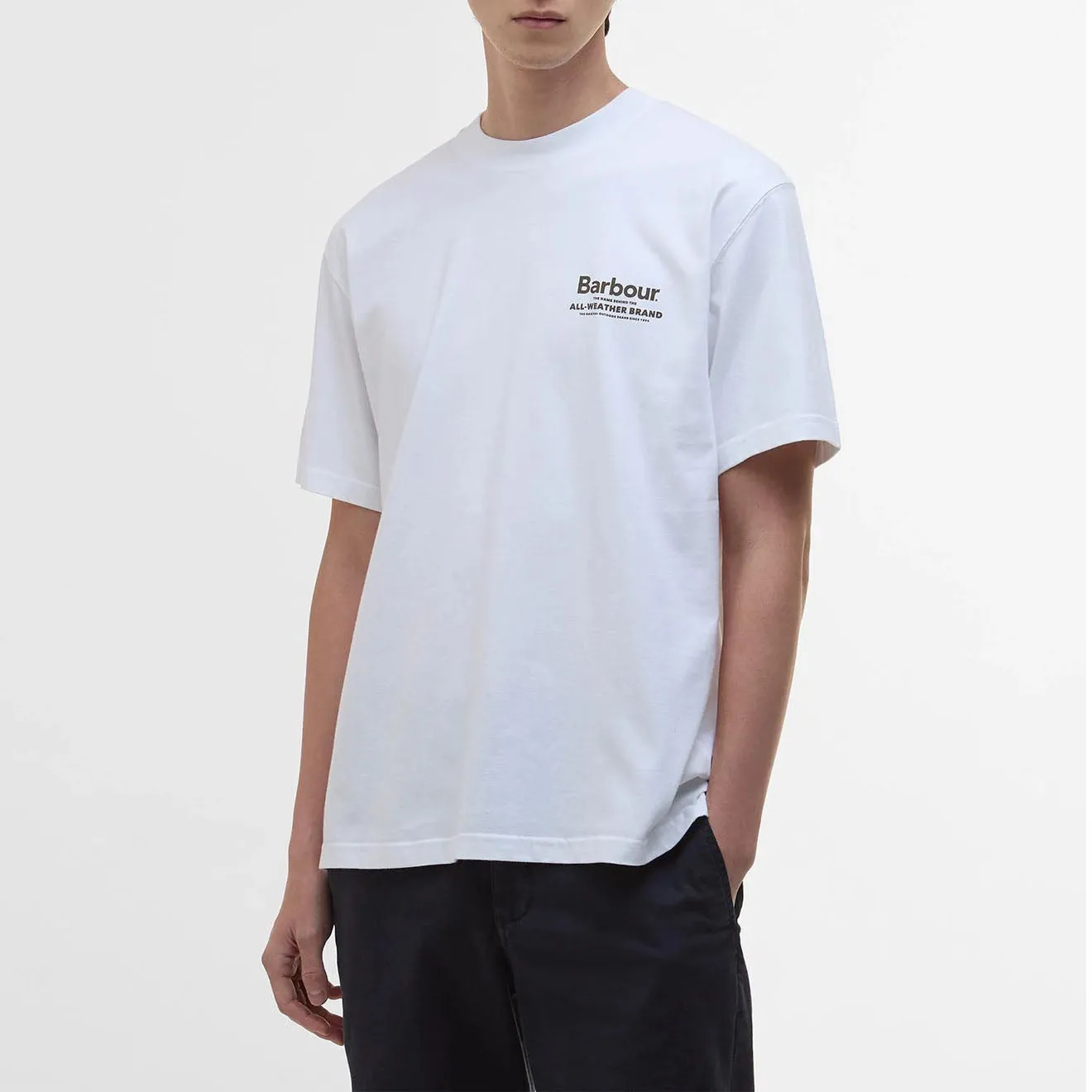 T-shirt graphique extérieur Barbour Blanc