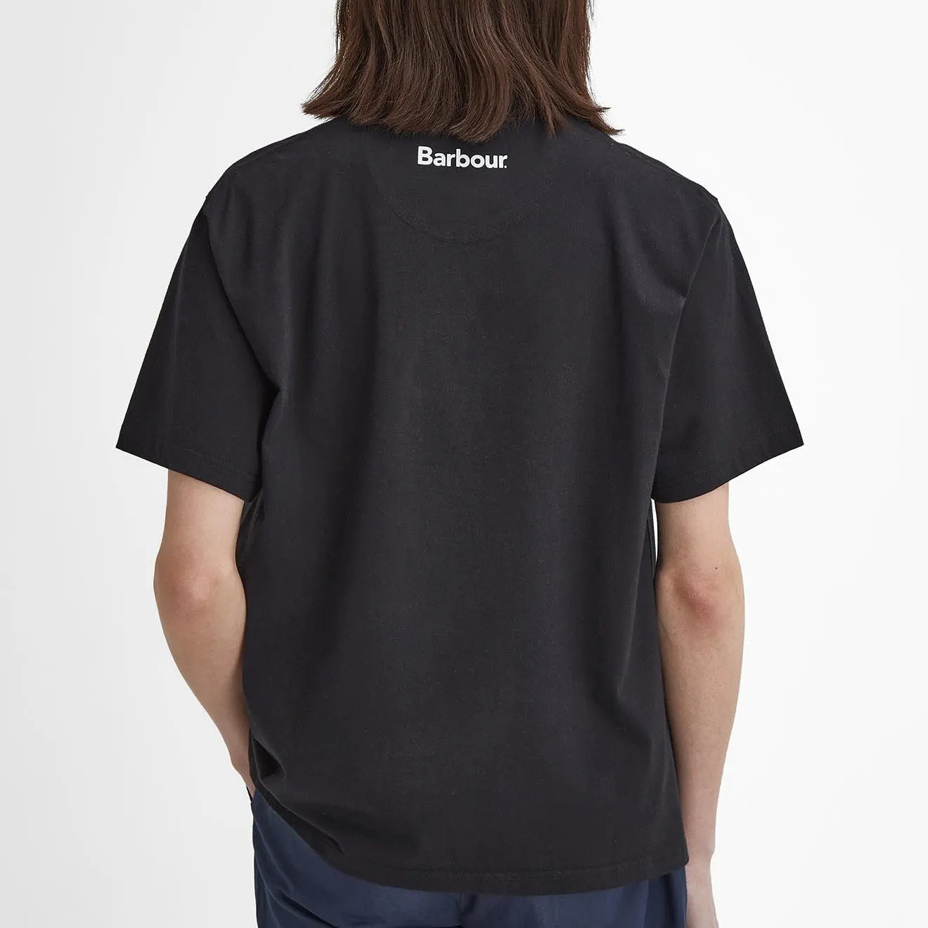 Barbour T-shirt graphique surdimensionné noir Vêtements Barbour