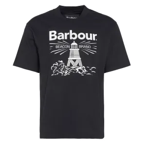 Barbour Pell Oversized Graphic T-Shirt Black Clothing Barbour