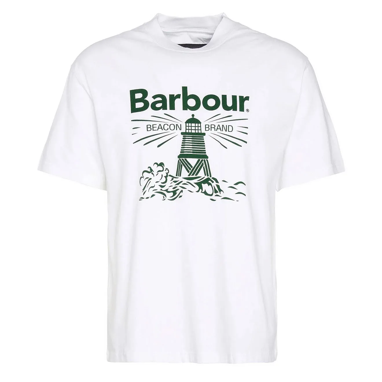 Barbour T-Shirt Graphique Oversized Blanc