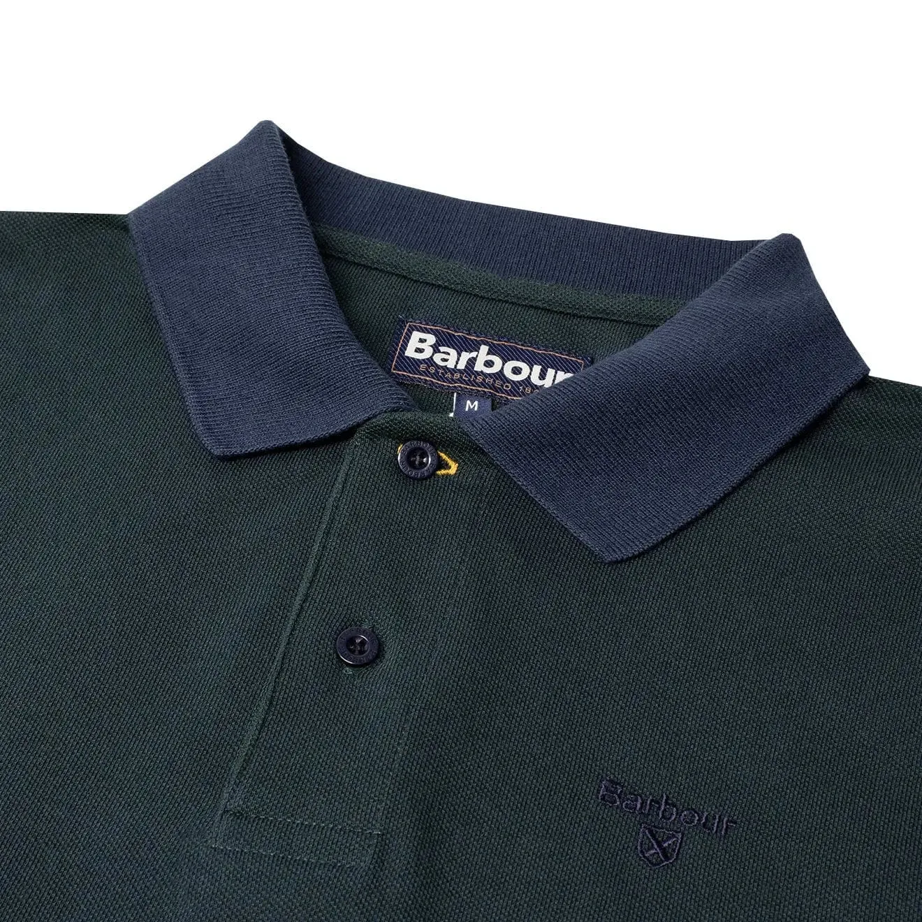 Barbour Sports Polo Mix Algues Marines Foncées