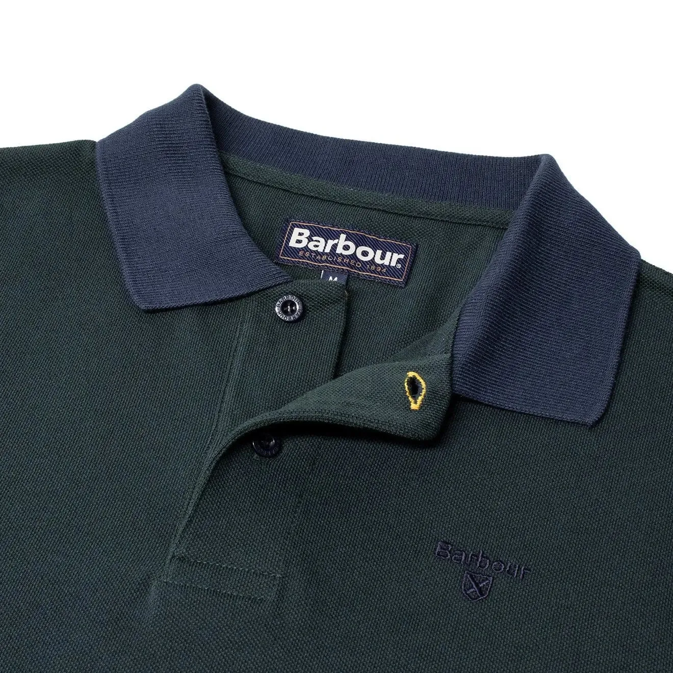 Barbour Sports Polo Mix Algues Marines Foncées