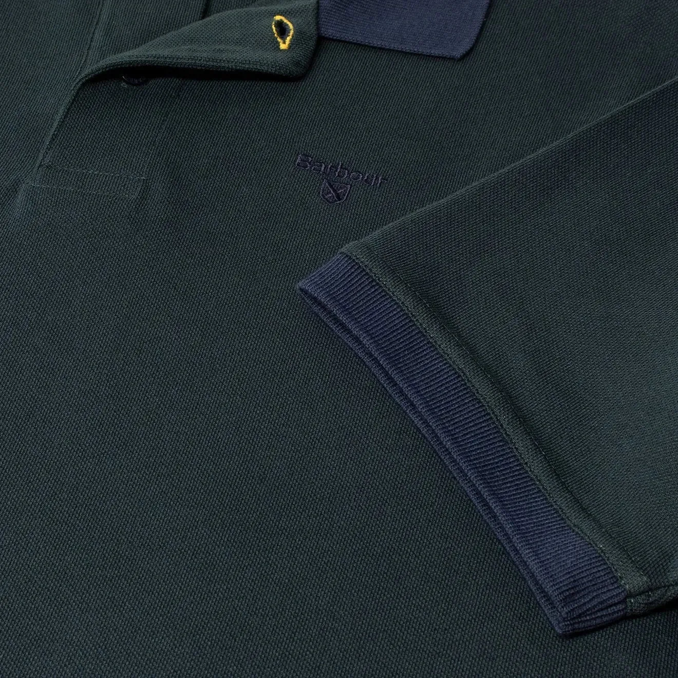 Barbour Sports Polo Mix Algues Marines Foncées