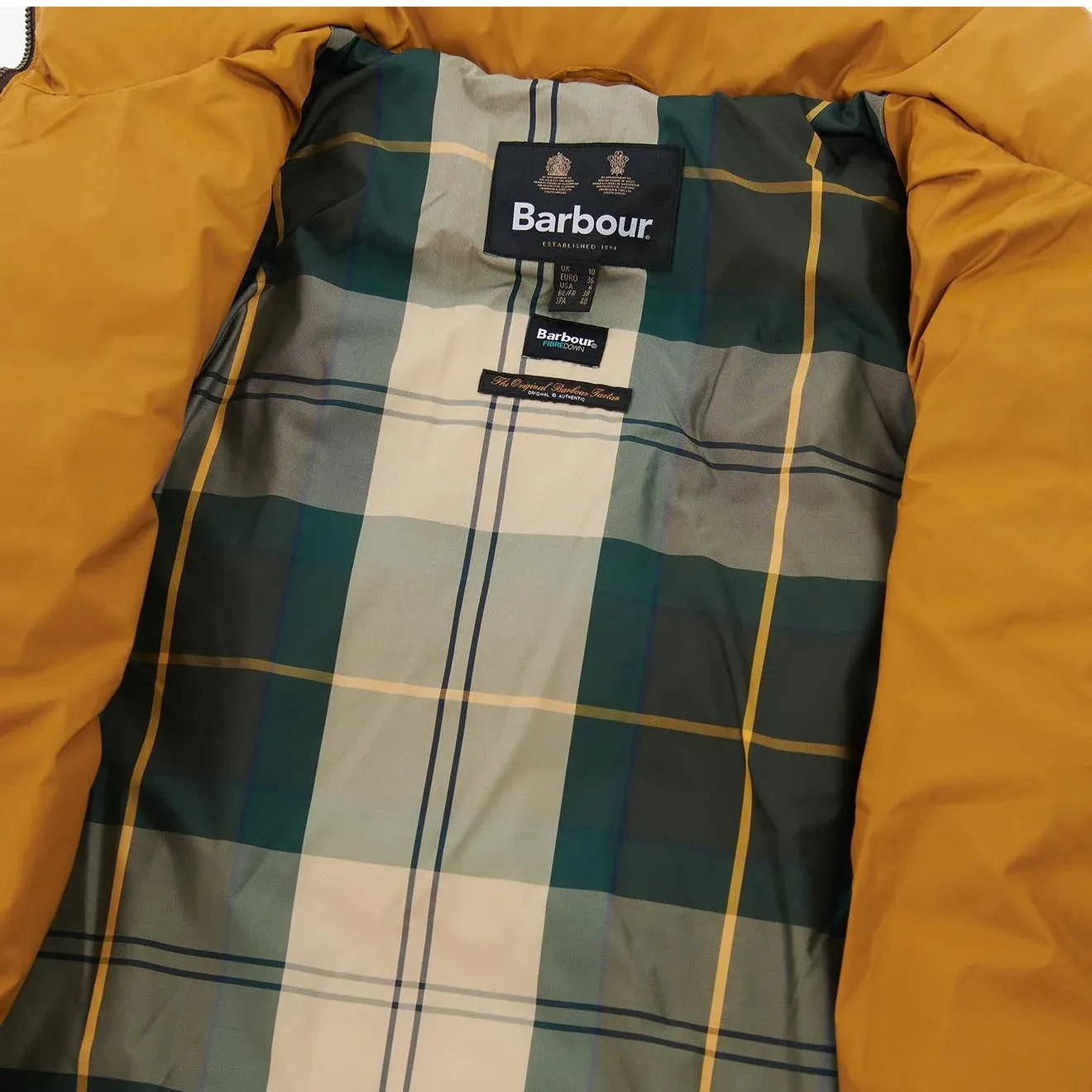 Veste matelassée Belford pour femme Barbour - Moutarde / Acajou Antique