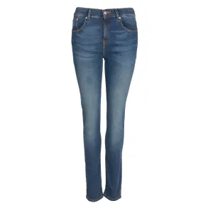 Barbour Womens Essential Slim Jeans Reg Leg Worn Blue