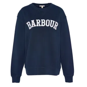 Barbour Womens Northumberland Sweatshirt Navy / Cloud Clothing Barbour
