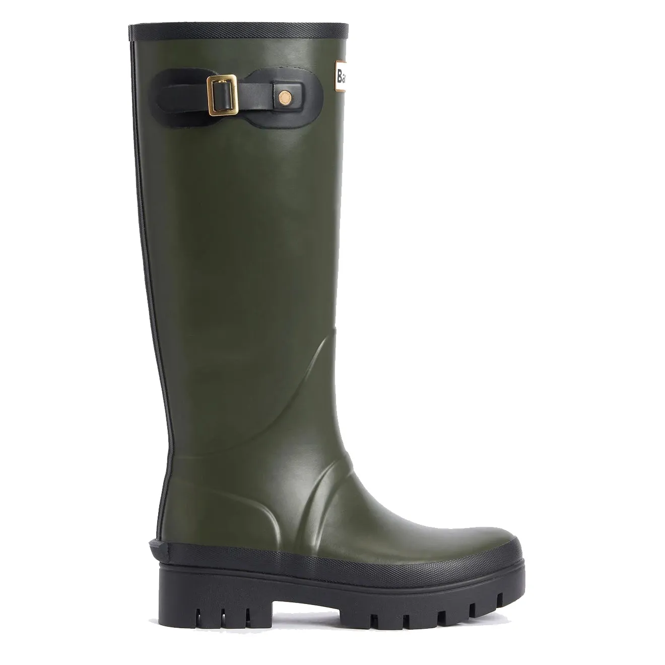 Barbour Bottes de Pluie Hautes Snowdon pour Femme Olive/Noir Vêtements Barbour