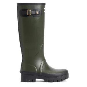 Barbour Womens Snowdon Tall Welly Olive/Black Clothing Barbour