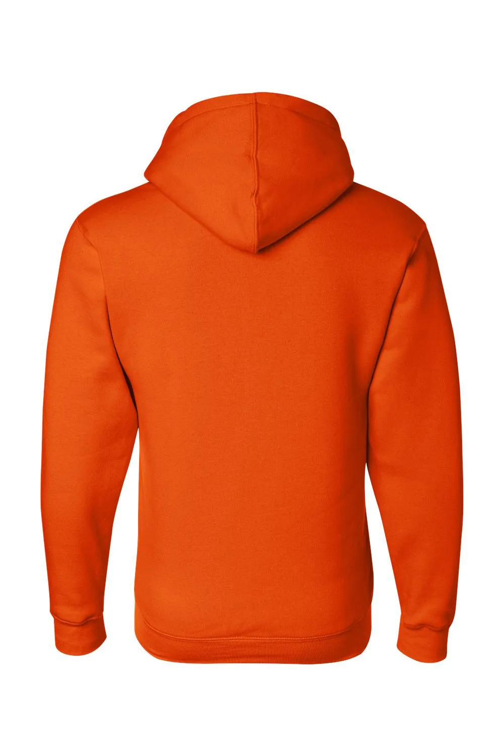 Sweat à capuche Bayside pour hommes avec fermeture éclair et poches - Fabriqué aux États-Unis - Orange vif