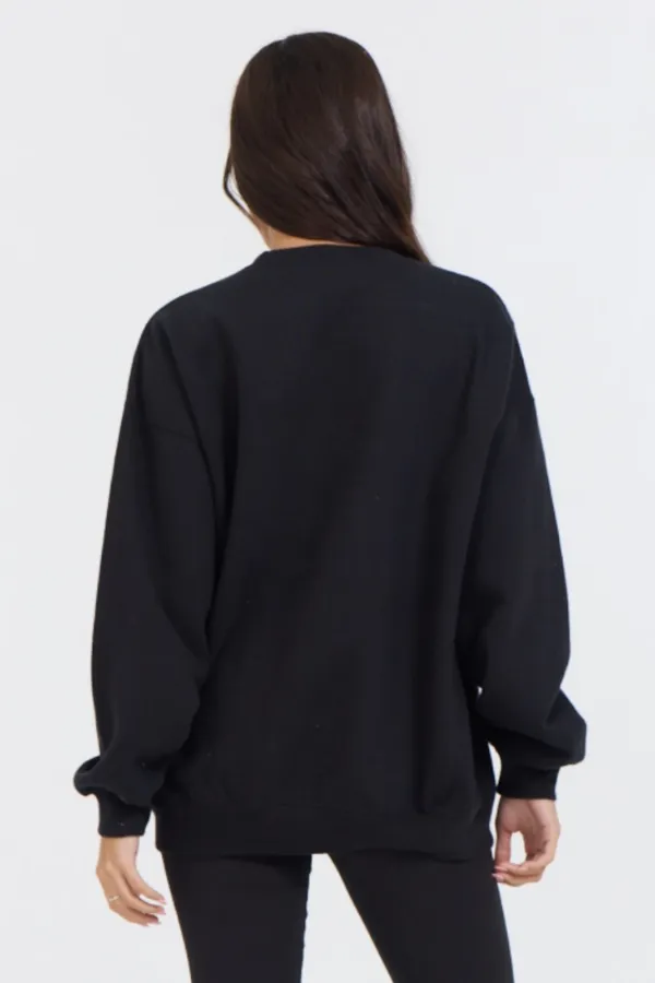 Pull col rond en maille Proweave noir