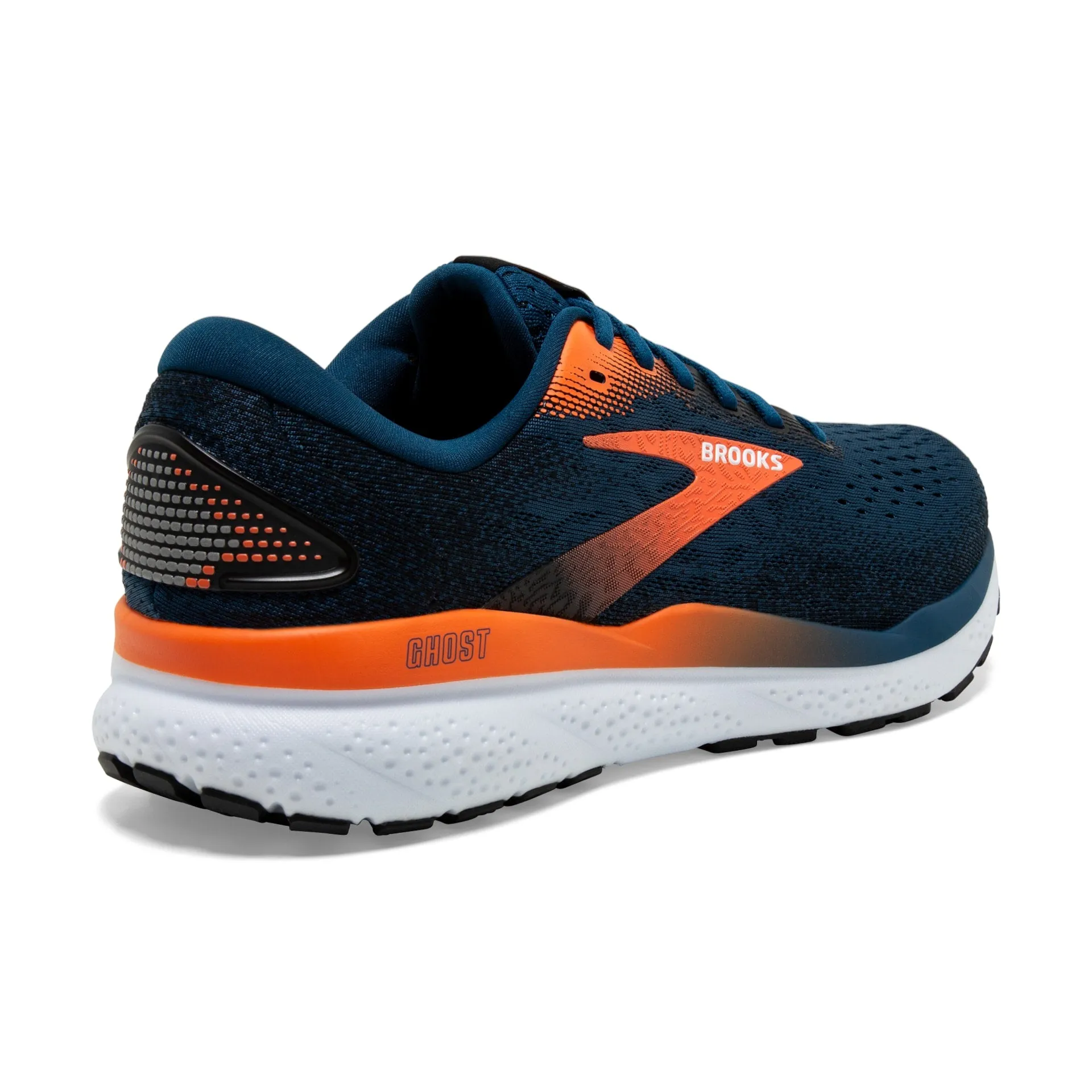 Brooks Mens Ghost 16 - Opale bleue/Noir/Capucine (1104181D474) Brooks