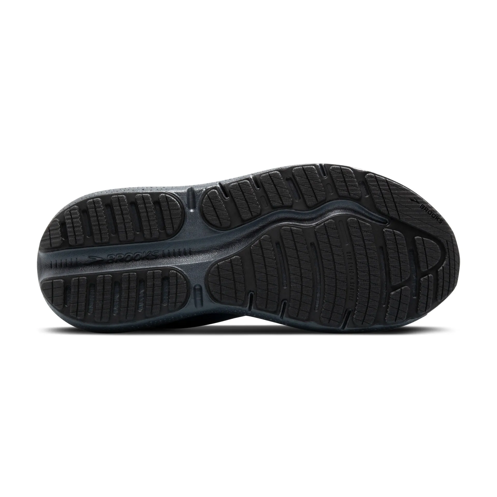 Brooks Mens Ghost Max 2 Wide - Ébène/Cacatoès/Bleu Saphir (1104312E081) Brooks