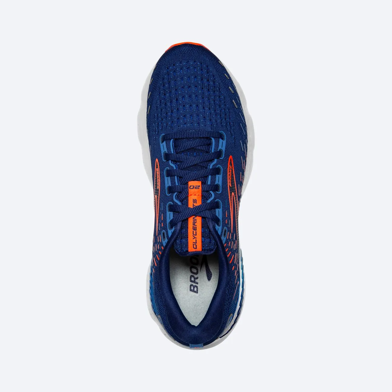 Brooks Mens Glycerin GTS 20 - Bleu Profondeurs/Bleu Palace/Orange (1103831D444) Brooks
