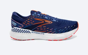 Brooks Mens Glycerin GTS 20 Wide- Blue Depths/Palace Blue/Orange (1103832E444) Brooks