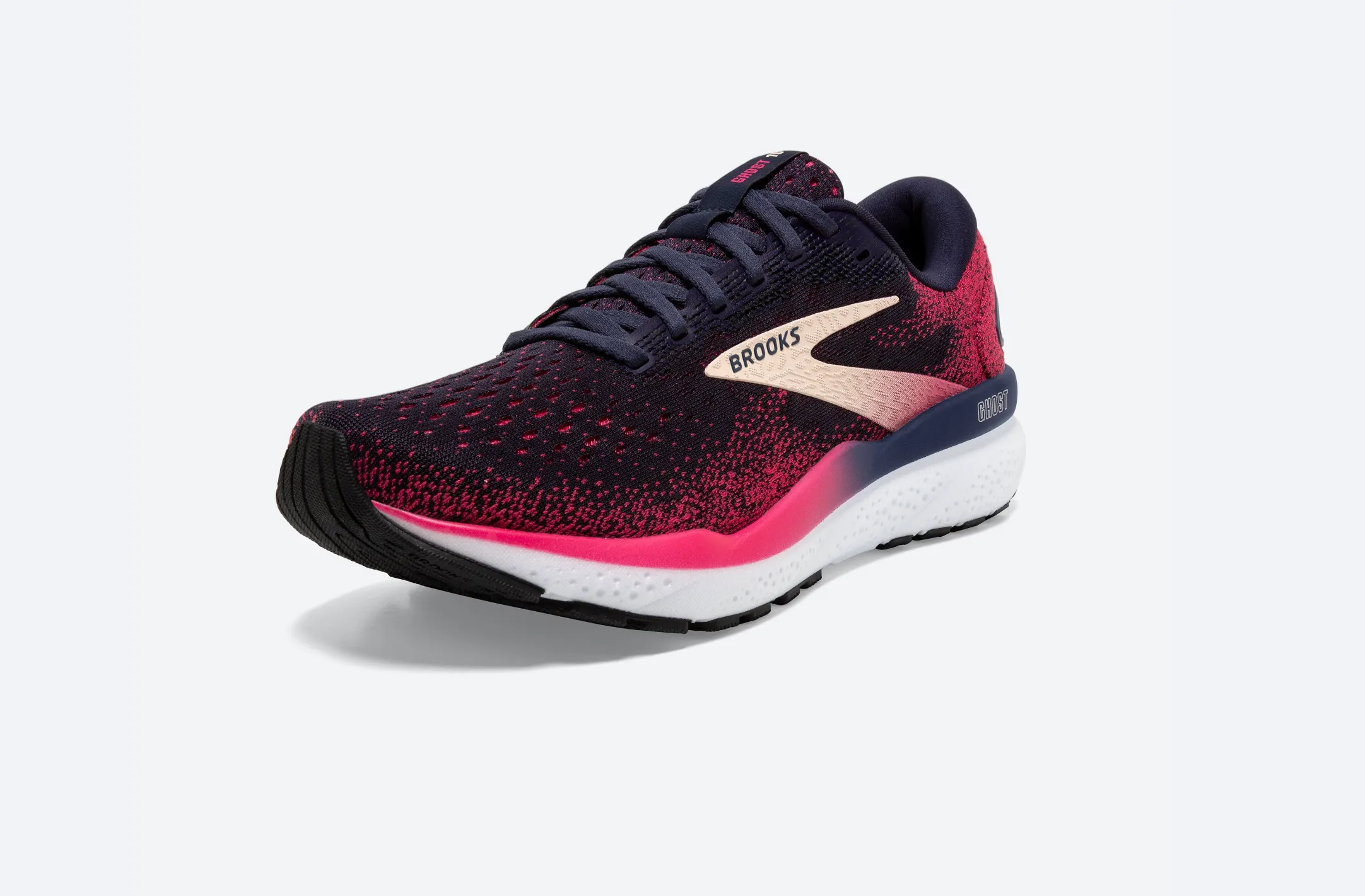 Brooks Womens Ghost 16 - Bleu marine/Framboise/Abricot (1204071D422) Brooks