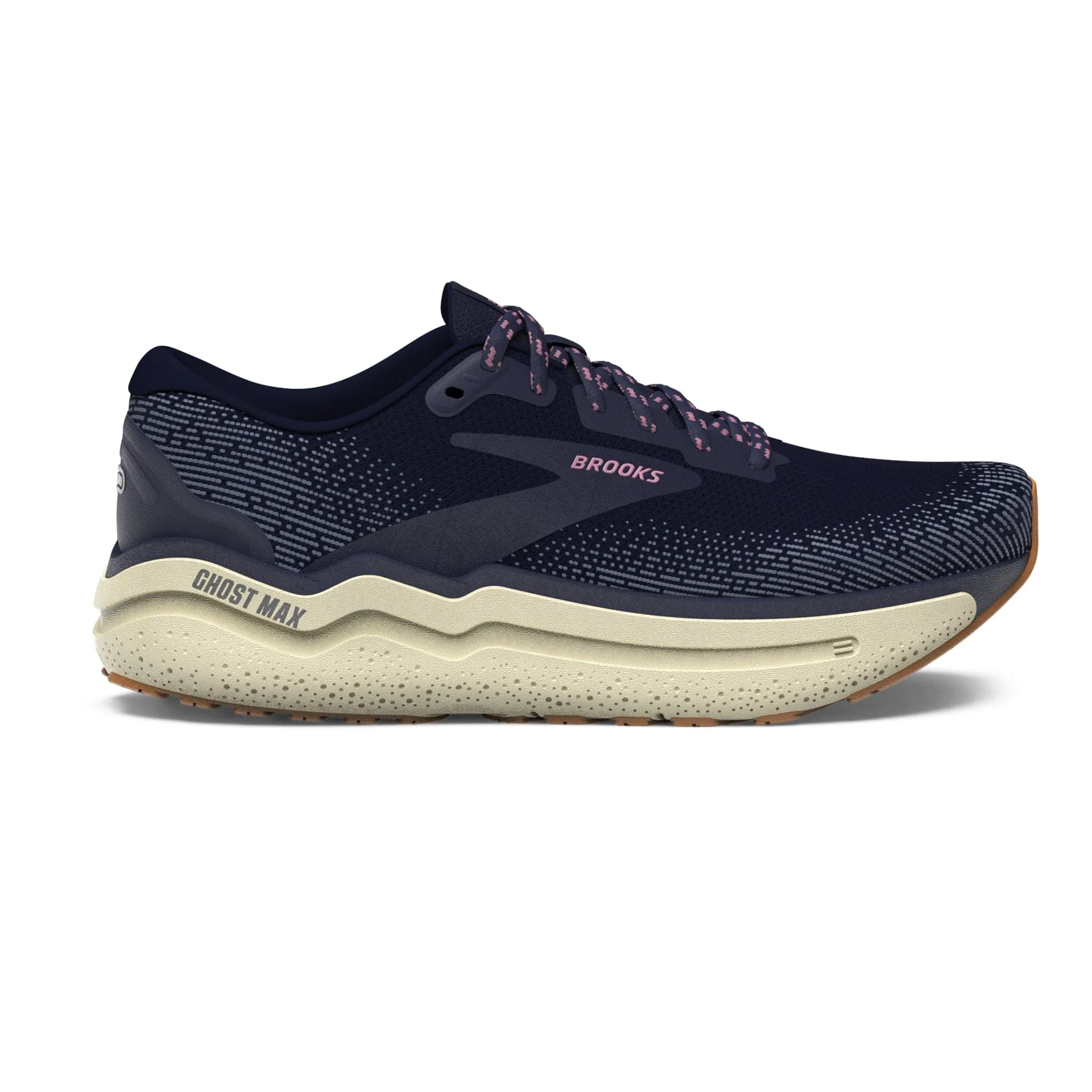 Brooks Womens Ghost Max 2 - Bleu marine/Orchidée/Lait de coco (1204201B444) Brooks