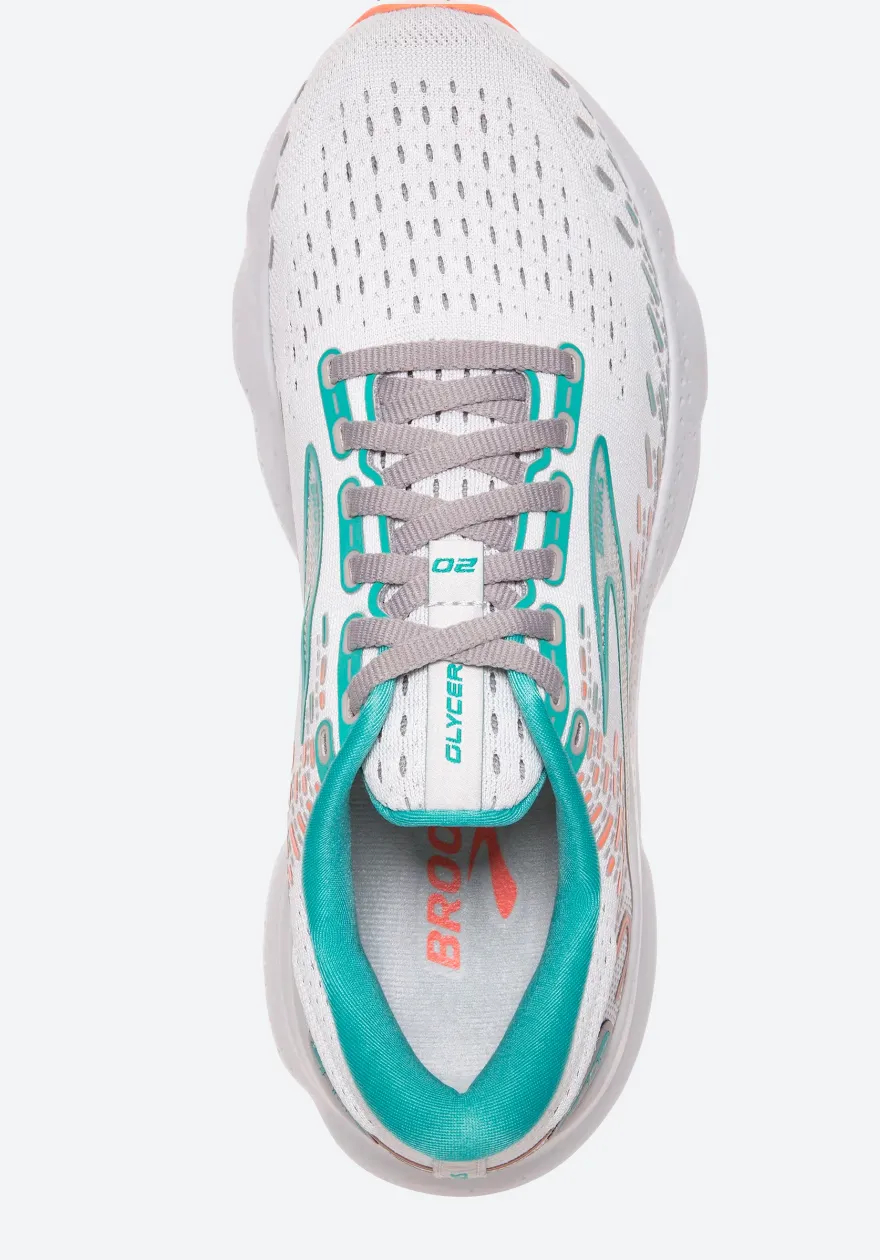 Brooks Womens Glycerin 20 Large - Huître/Baie Latigo/Corail (1203691D061) Brooks
