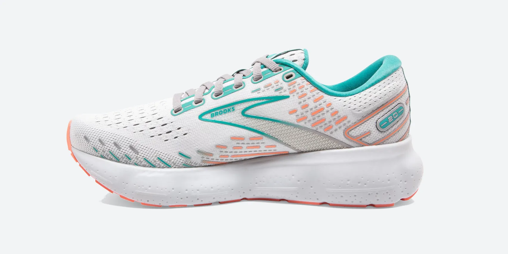 Brooks Womens Glycerin 20 Large - Huître/Baie Latigo/Corail (1203691D061) Brooks