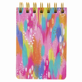 Brush Strokes Small Wire Notebook