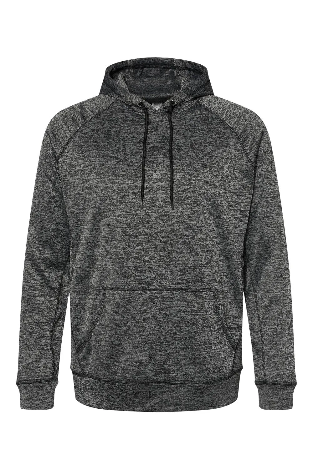 Burnside Sweat à capuche performance pour hommes avec poche kangourou - Gris charbon chiné