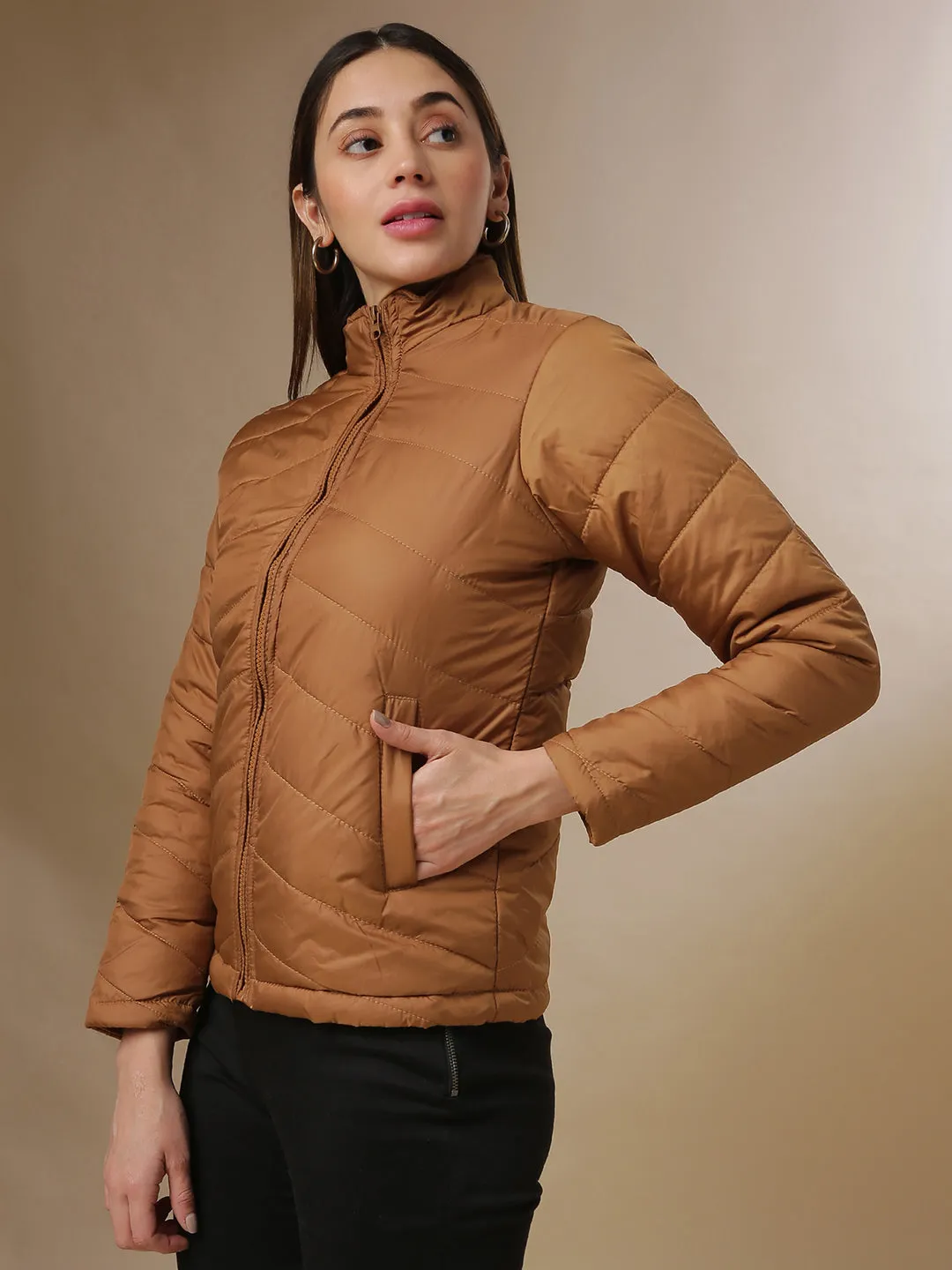 Veste bomber décontractée élégante pour femmes Campus Sutra